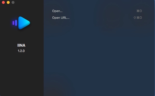 the interface of IINA player