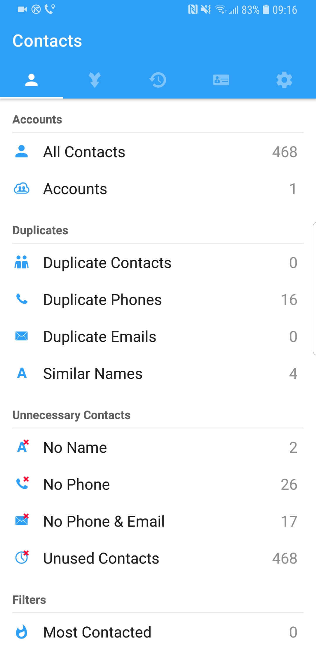 types of duplicate contacts
