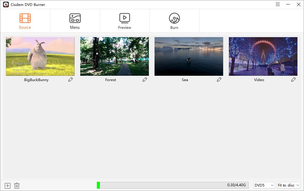 add video to cisdem dvd burner