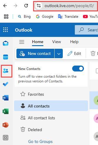 open Outlook web