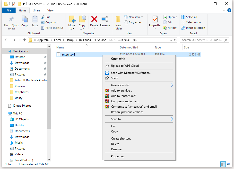 locate autosave win