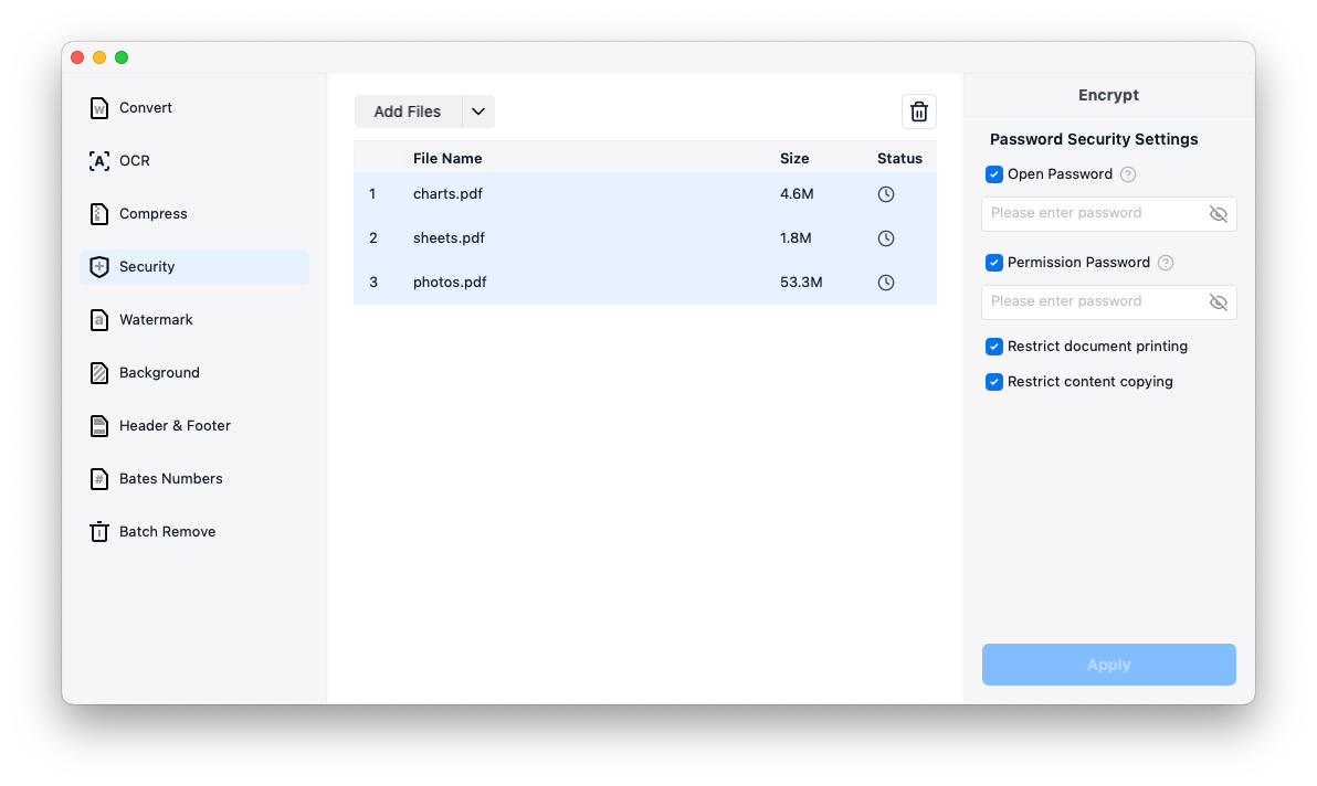 batch protect pdf