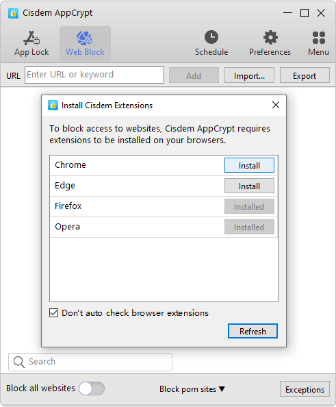 install extensions