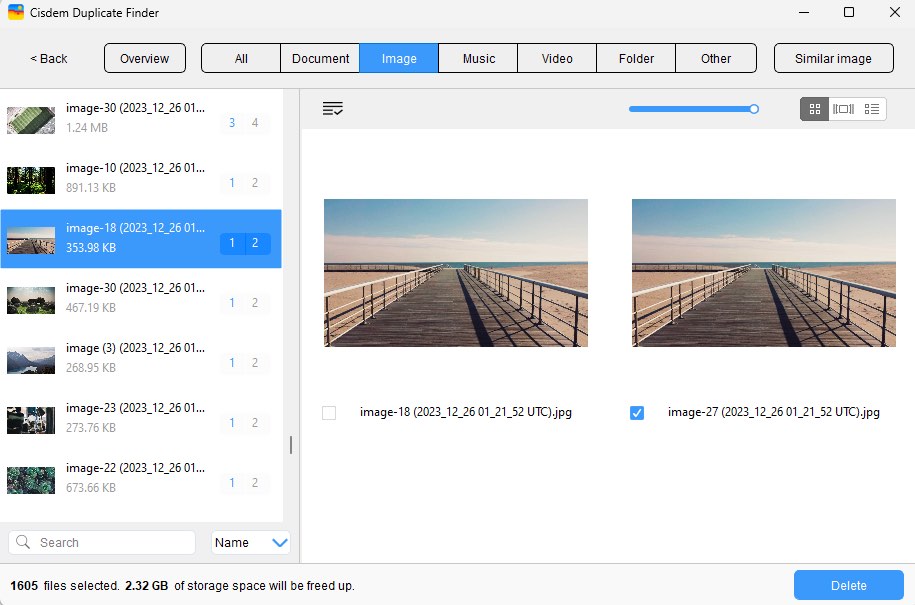 view duplicates