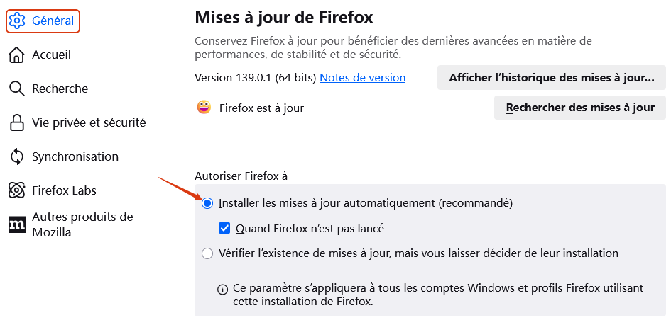 firefox vie privée et sécurité