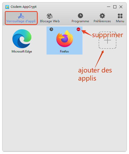 verrouillage d'appli cisdem