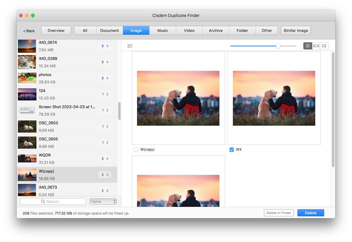 Cisdem Duplicate Finder scan results window