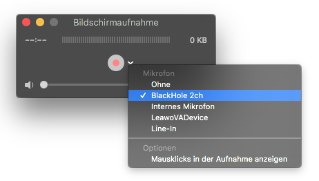 BlackHole wählen
