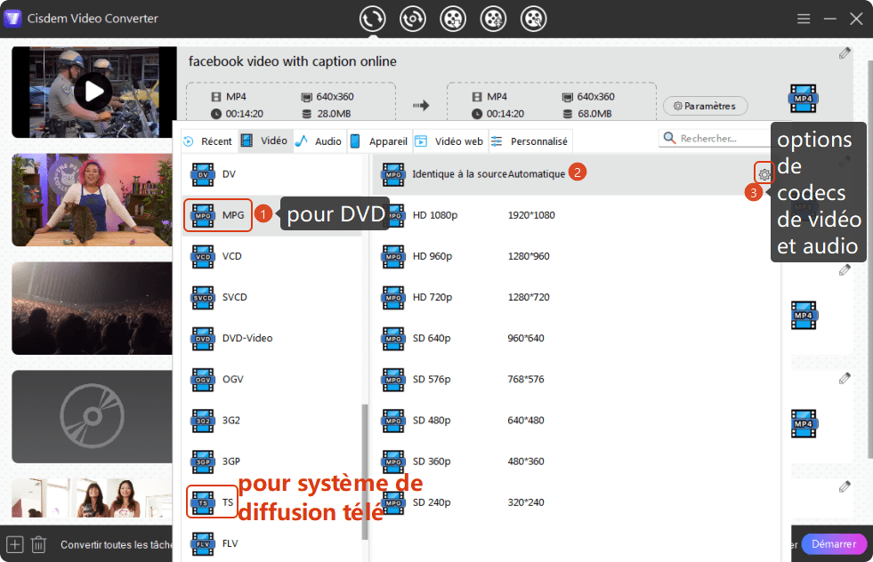 choisir le format cisdem