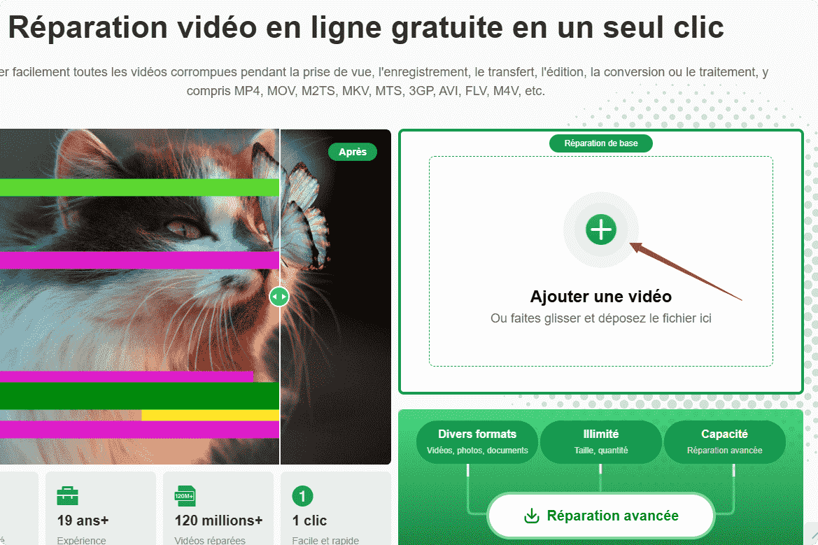 réparer un fichier avi en ligne
