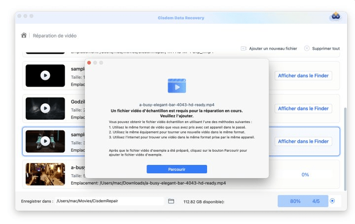 réparer un fichier avi cisdem