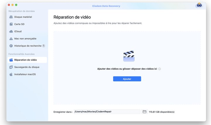 réparer un fichier avi cisdem