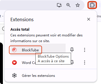 bloquer une chaine sur youtube