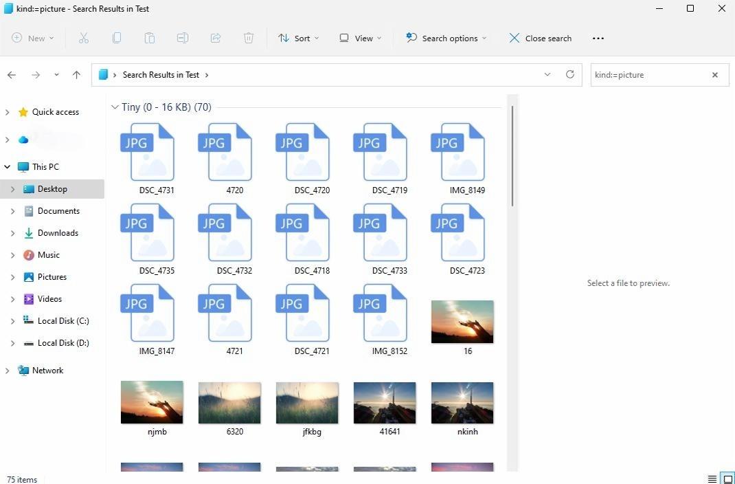 select Large icons