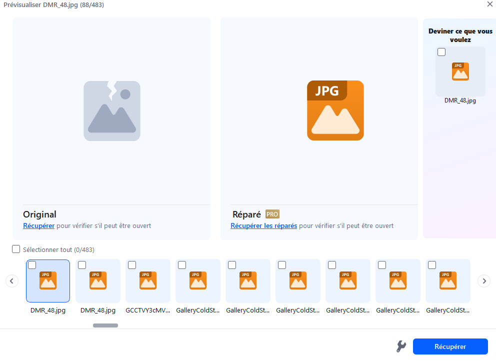 réparer une photo endommagée Mac et Windows