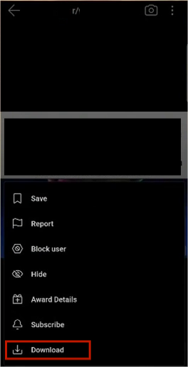 download videos within Reddit app