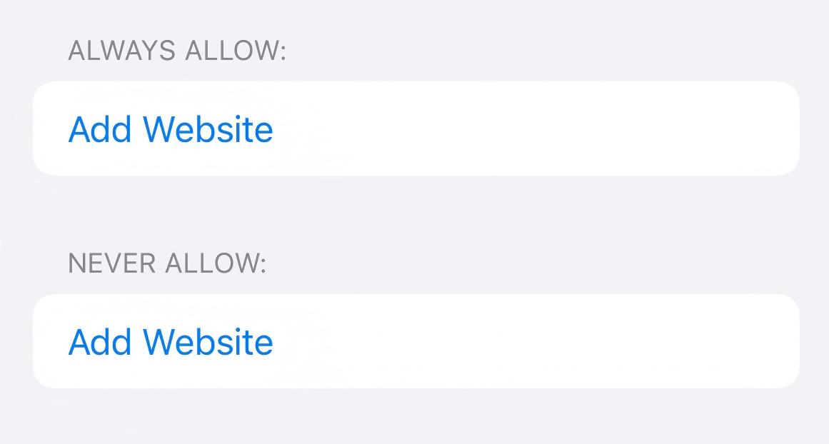 Always Allow list