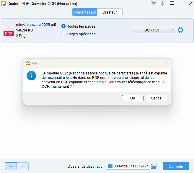 convertisseur de relevé bancaire PDF en Excel cisdem