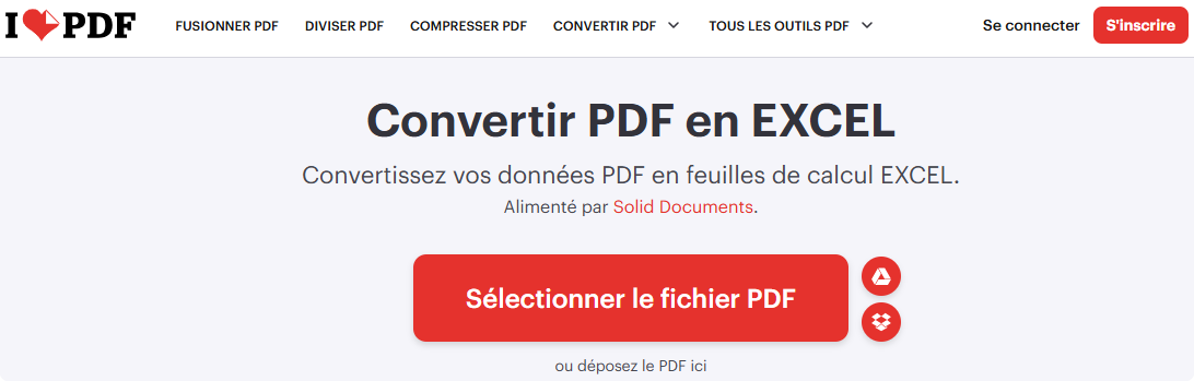 convertir relevé bancaire PDF en Excel gratuit