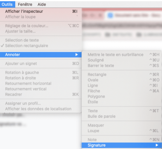 signer un PDF Mac avec Aperçu
