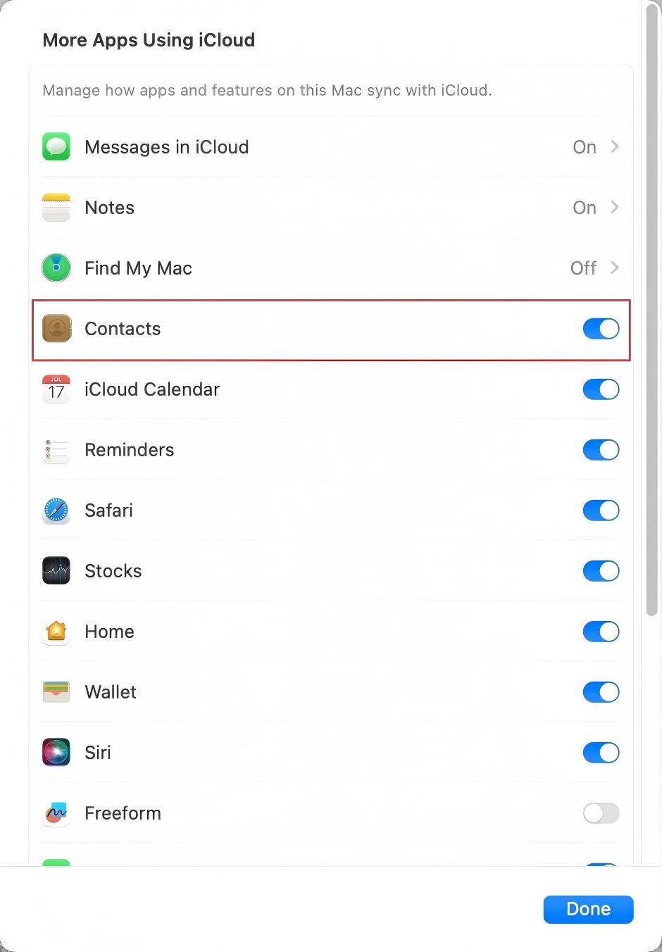 select Contacts