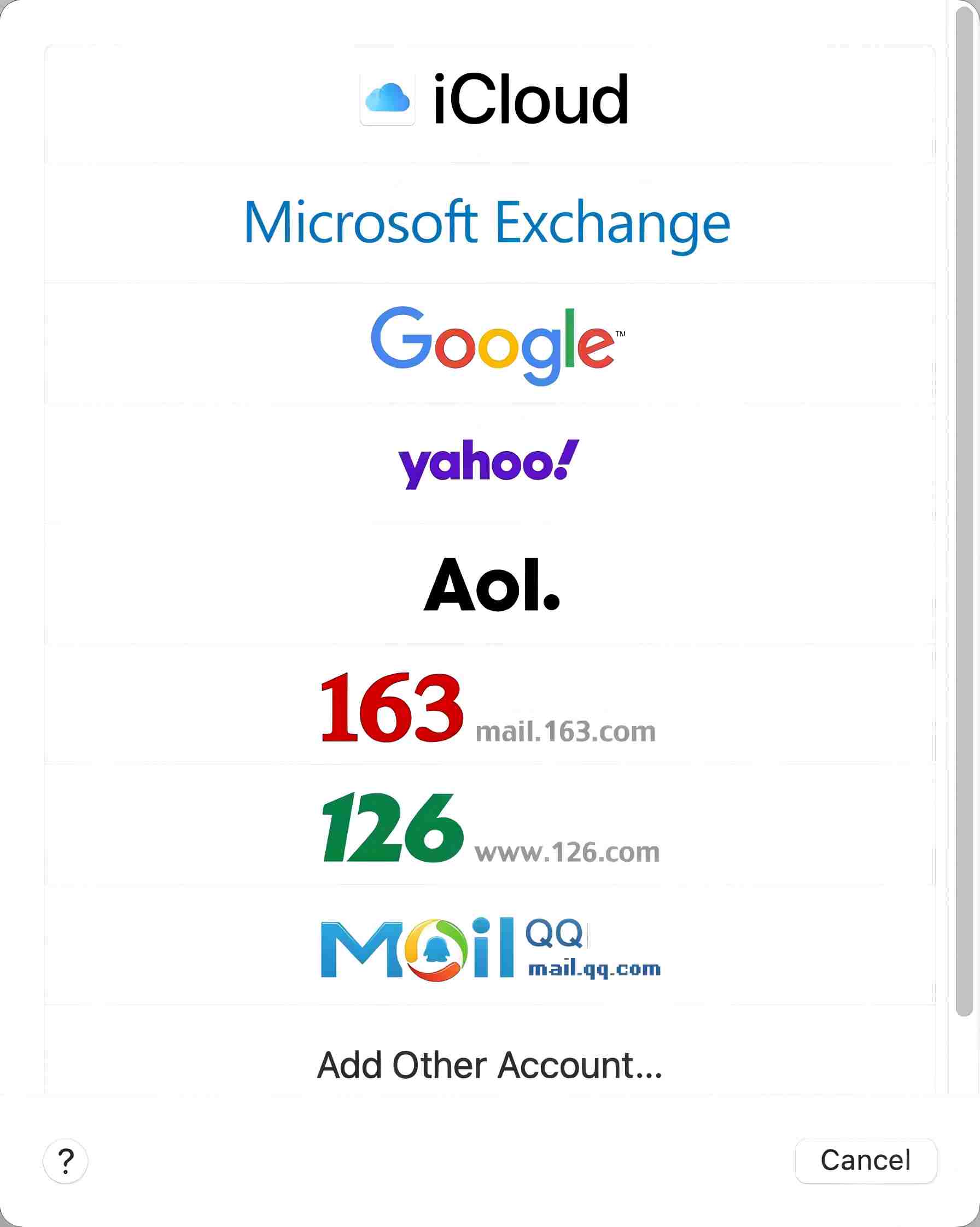 select iCloud