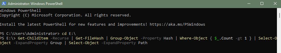 count hash value