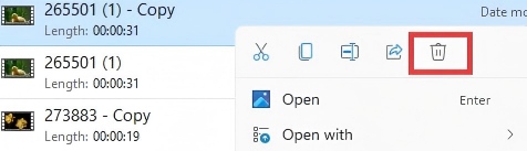 delete button