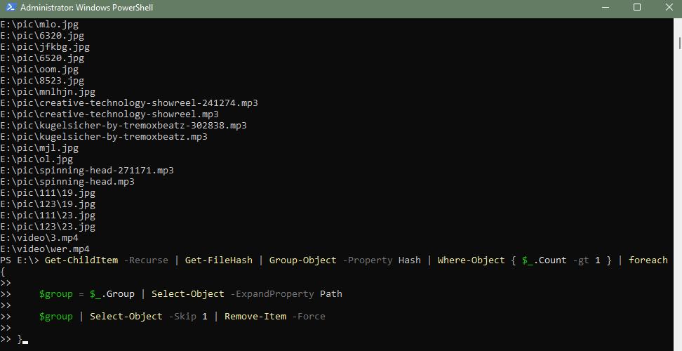 delete command