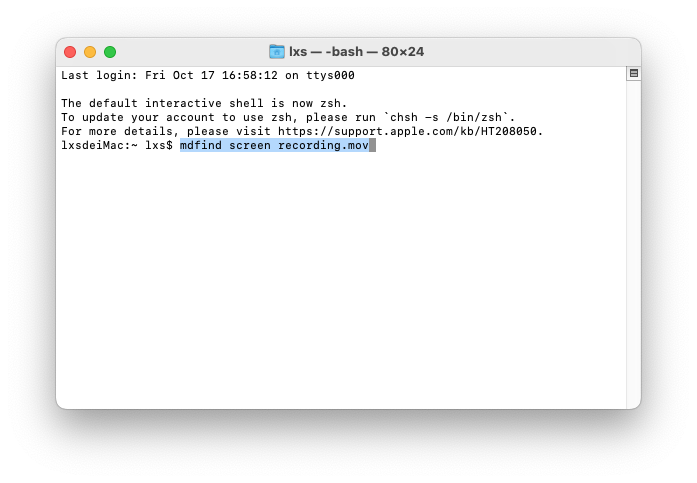 find recording terminal 01