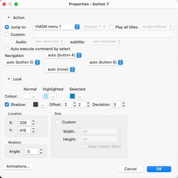 button properties