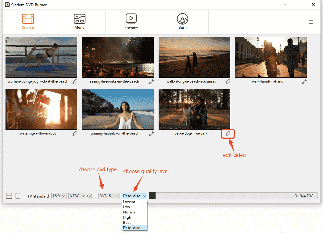 add video to cisdem dvd burner
