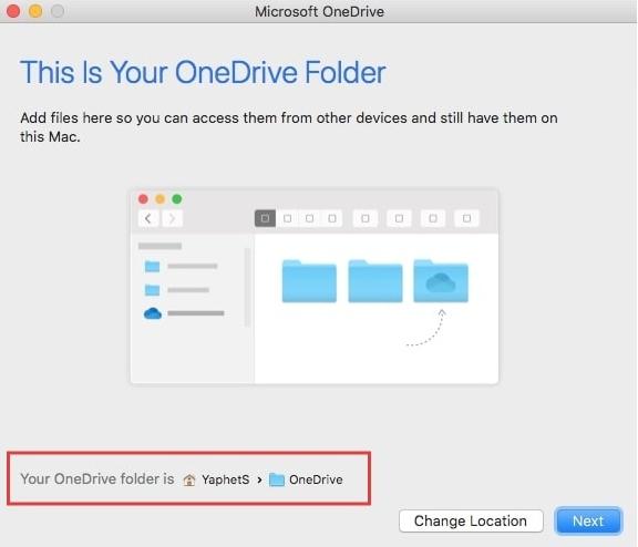 this is your OneDrive folder screen