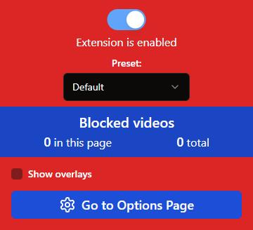 click go to options page