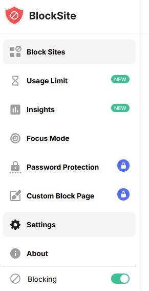 choose Block Sites