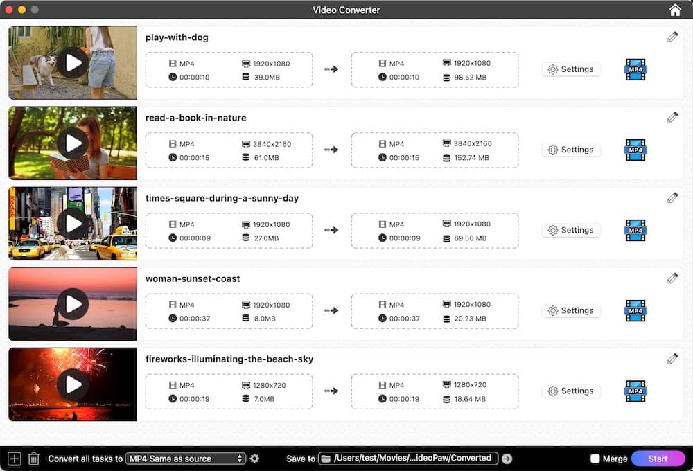 upload mp4 files