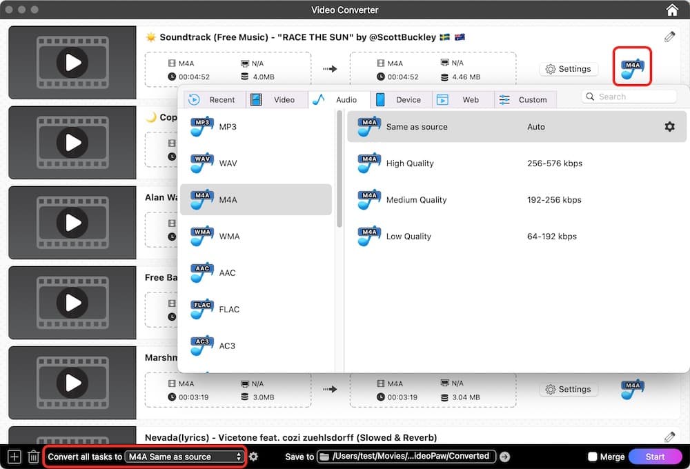 convert youtube to audio