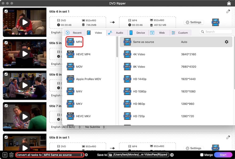 convert iso to mp4