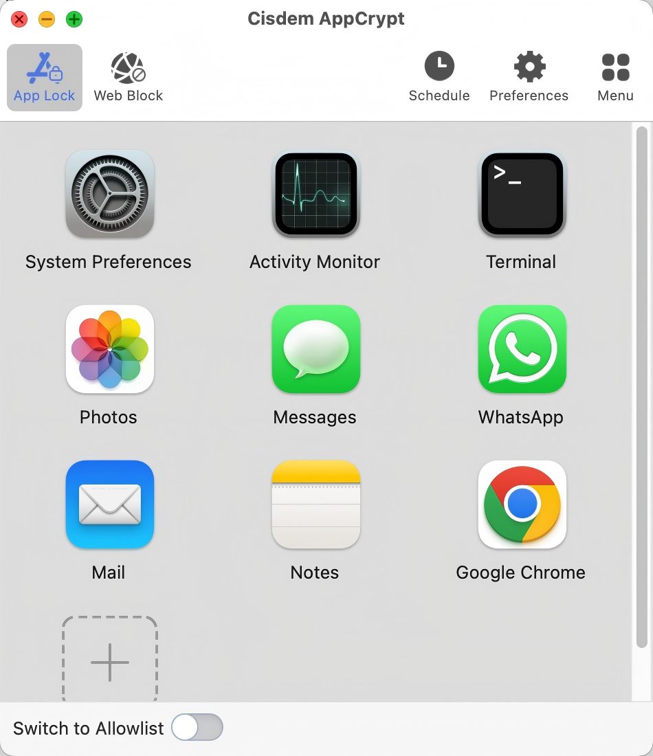 app lock tab