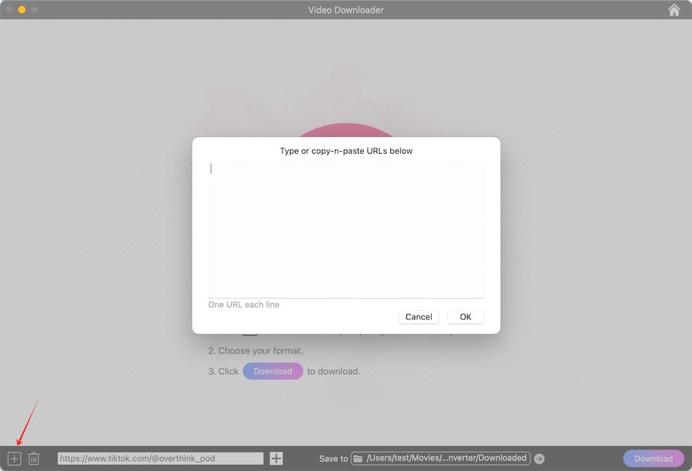 go to paste multiple urls