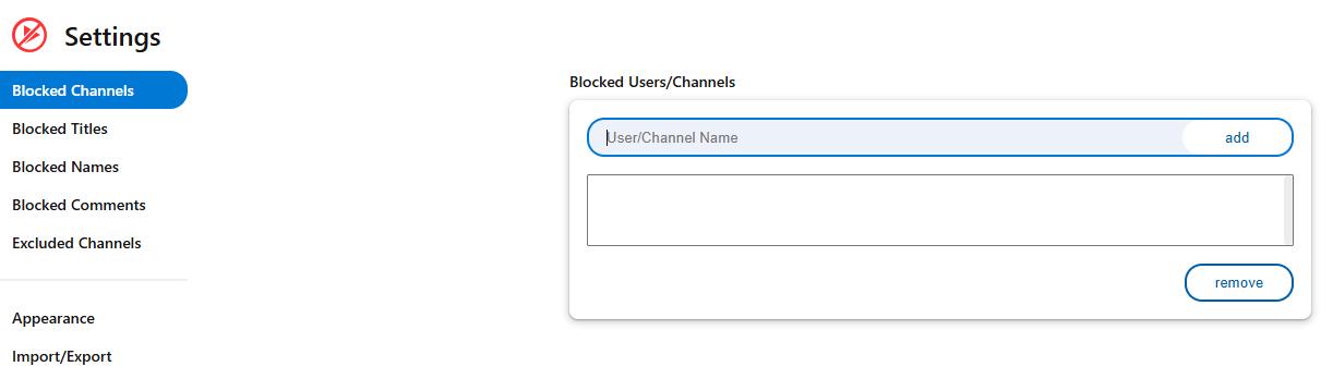 blocked channels