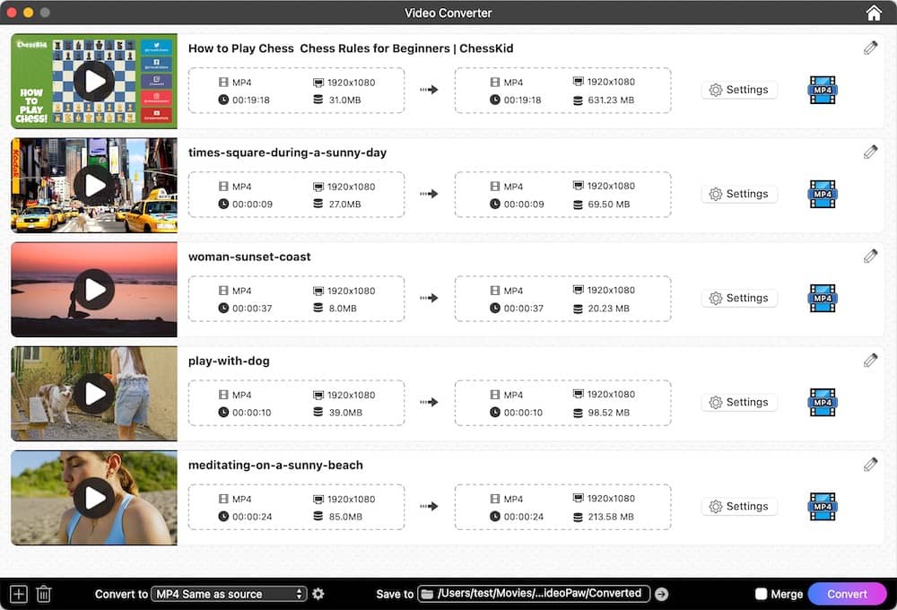 add mp4 files for adding subtitles