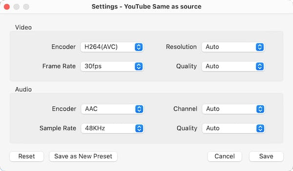 adjust parameters
