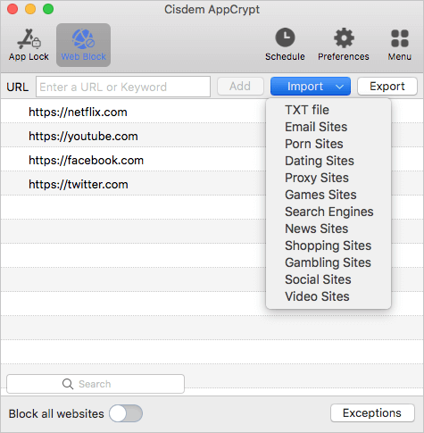 web block