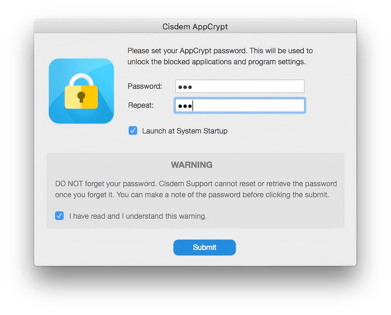 set password
