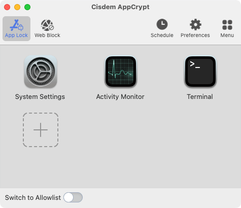  App Lock tab