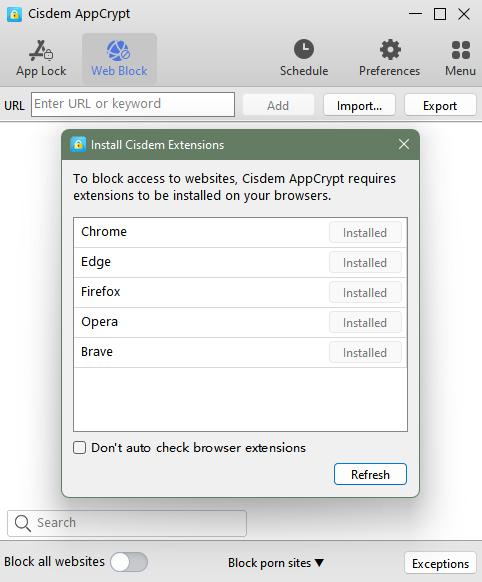 install extension