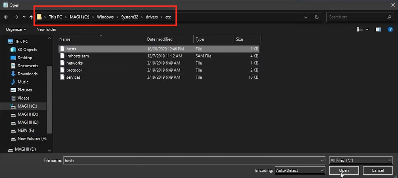 select all files