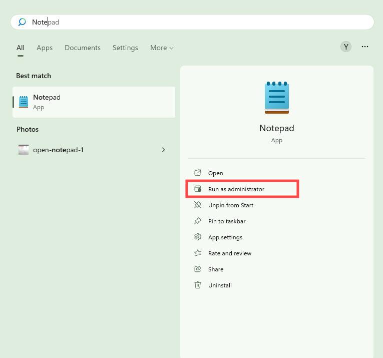 open notepad