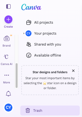 canva trash